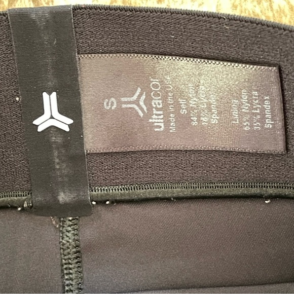 Ultracor Black Lux Compression Leggings Laser Cut Perforated Triangle Size Small - Picture 7 of 11